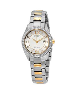 Women's Crystal Stainless Steel Silver-tone Dial Watch