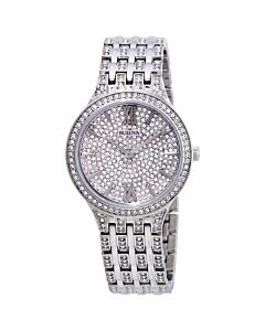 Women's Crystal Stainless Steel Silver Dial