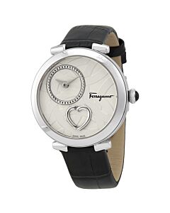 Women's Cuore Leather Silver Dial Watch