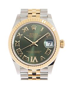 Women's Datejust 31 Stainless Steel and 18kt Yellow Gold Jubilee Olive Green Dial