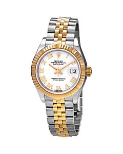 Women's Datejust Stainless Steel and 18kt Yellow Gold Rolex Jubilee White Dial
