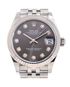 Women's Datejust Stainless Steel Rolex Jubilee Rhodium Dial Watch