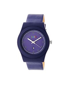 Women's Dazzle Leather Purple Dial