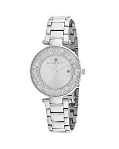 Women's Dazzle Stainless Steel Silver Dial Watch