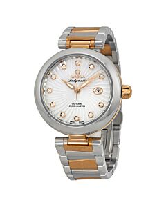 Women's De Ville Ladymatic Stainless Steel and 18kt Rose Gold Mother of Pearl (Swirl Design) Dial