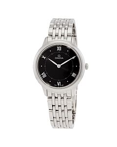 Women's De Ville Stainless Steel Black Dial Watch