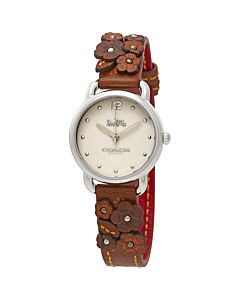 Women's Delancey Leather Beige Dial Watch