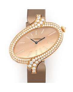 Women's Delices Satin Brushed Pink Gold Dial Watch