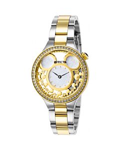 Women's Disney Limited Edition Stainless Steel Gold and Silver Dial Watch