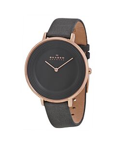 Women's Ditte Leather Grey Dial Watch