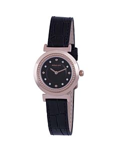 Women's Djursland Leather Black Dial Watch