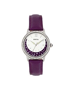 Women's Dolly Leather Silver-tone Dial Watch