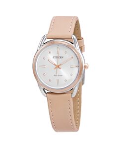 Women's Dress Classics Leather Silver Dial Watch