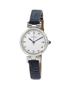 Women's Dress Leather White Dial Watch