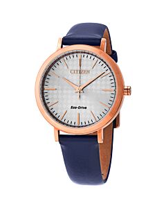 Women's Drive Leather Silver Dial Watch