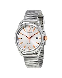 Women's Drive Stainless Steel Mesh Silver Dial