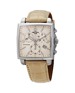 Women's DS Podium Chronograph Leather Ivory Dial Watch