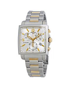 Women's Ds Podium Chronograph Stainless Steel with a Yellow Gold-plated Silver Dial Watch