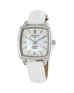 Women's DS Prime Shape Genuine Leather Mother Of Pearl Dial
