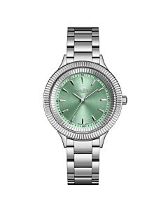 Women's Duet Stainless Steel Green Dial Watch
