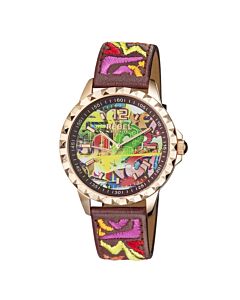 Women's Dumbo Leather Burgundy Dial Watch