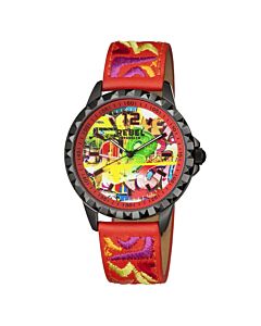 Women's Dumbo Leather Red Dial Watch