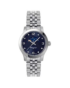 Women's Duo Stainless Steel Blue Dial Watch