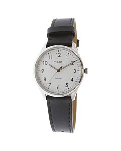 Women's Easy Reader Leather White Dial Watch