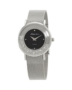 Women's Electra Stainless Steel Mesh Black Dial Watch