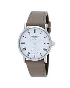 Women's Elegant Leather White Dial Watch
