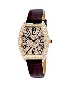 Women's Elegant Stainless Steel Rose Gold-tone Dial Watch