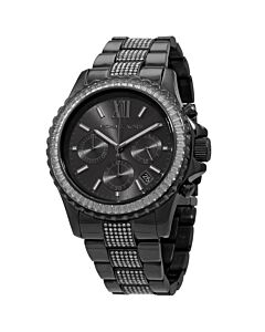 Women's Everest Chronograph Stainless Steel 1 Black Dial Watch