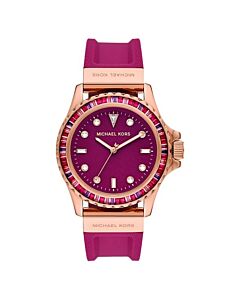 Women's Everest Silicone Pink Dial Watch