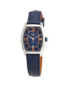 Women's Evidenza Leather Blue Dial Watch