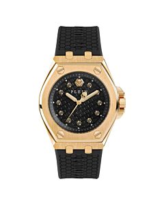 Women's Extreme Lady Silicone Black honeycomb-patterned Dial Watch