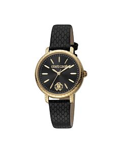 Women's Fashion Watch Leather Black Dial Watch