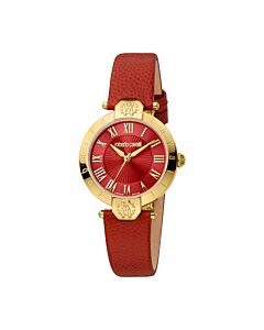 Women's Fashion Watch Leather Red Dial Watch