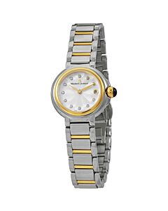 Women's Fiaba Stainless Steel with Yellow Gold PVD Links Silver Dial Watch