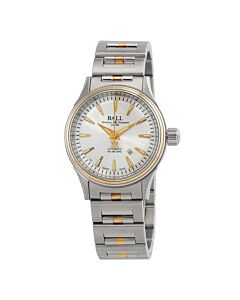 Women's Fireman Stainless Steel and 18k Yellow Gold Silver Dial Watch