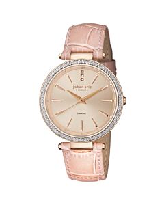 Women's Fredericia Leather Rose Gold-tone Dial Watch