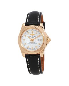 Women's Galactic 32 Sleek Edition Sahara Leather White Mother of Pearl Dial Watch