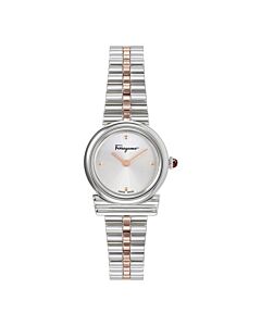 Women's Gancini Horizontal Stainless Steel Silver Dial Watch