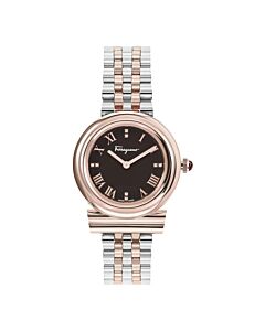 Women's Gancini Stainless Steel Brown Dial Watch