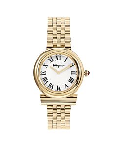 Women's Gancini Stainless Steel White Dial Watch