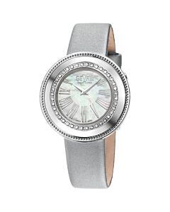 Women's Gandria Leather Mother of Pearl Dial Watch