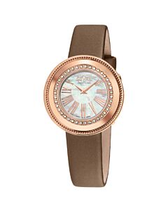 Women's Gandria Leather Mother of Pearl Dial Watch