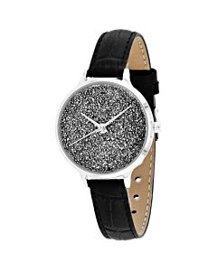 Women's Gemma Leather Silver-tone Dial Watch