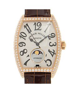 Women's Geneve Leather White Dial Watch