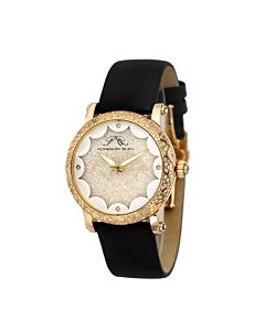 Women's Genevieve Leather White Dial Watch