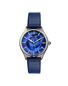 Women's Georgiana Leather Blue Dial Watch